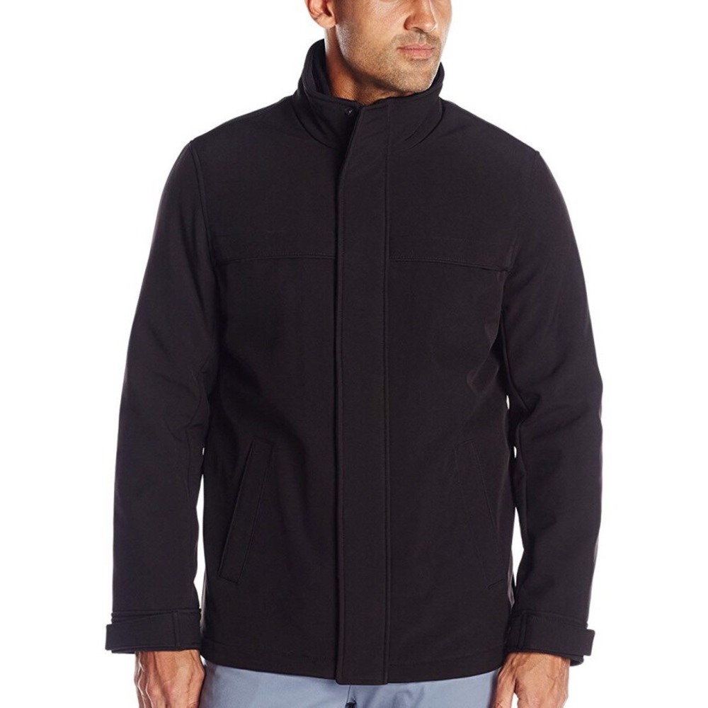 Dockers Jackson soft shell Black Full‎ Zip Jacket Water Resistant Small